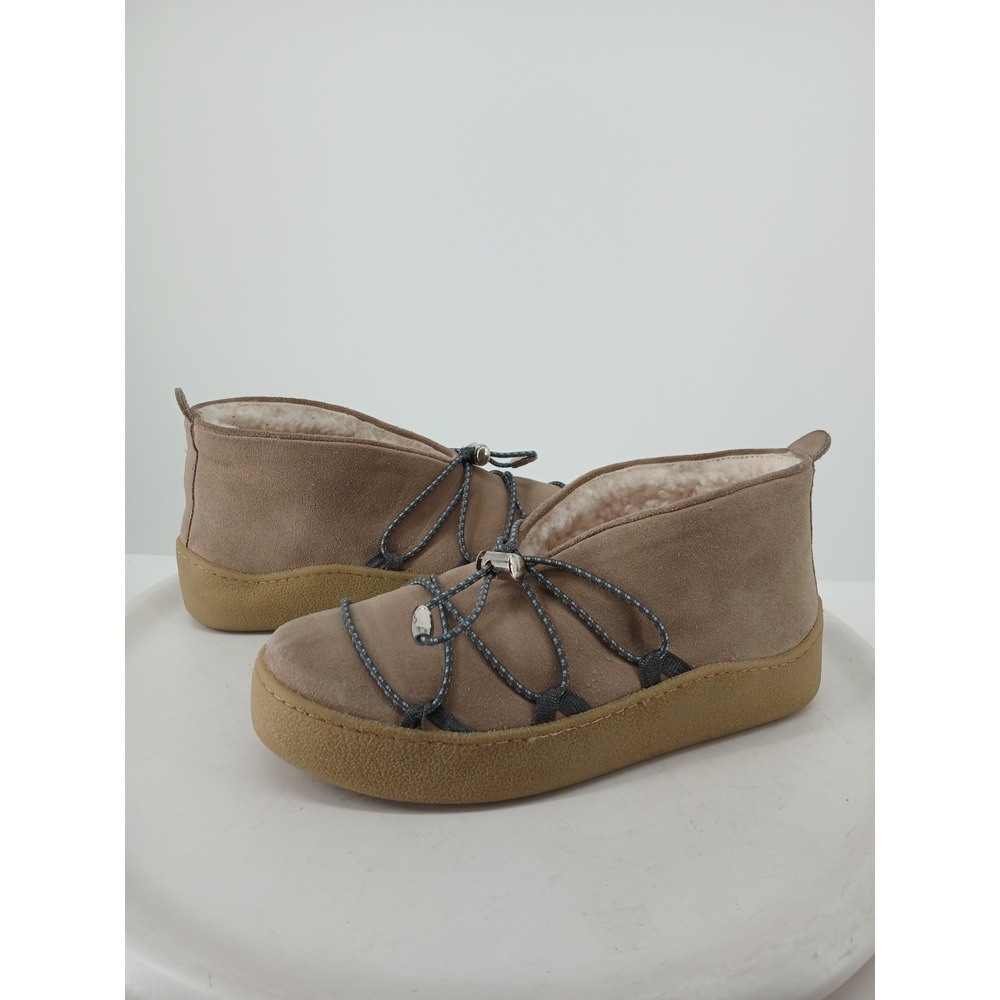 FREE PEOPLE Snowdrop Micro Shearling Boot Womens 11M Tan Suede NEW  DB5